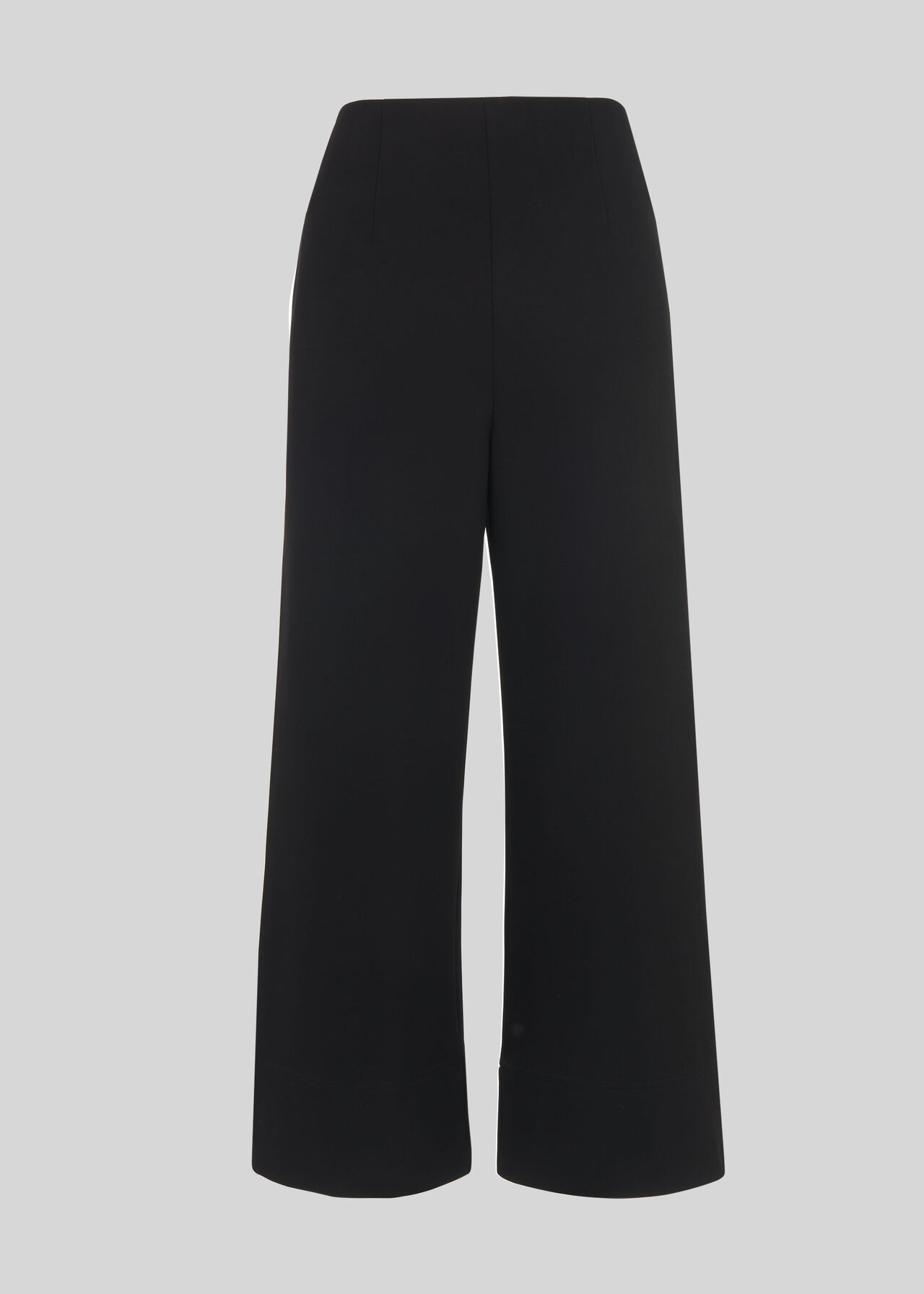 Contrast Stitch Wide Trouser Black