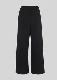 Contrast Stitch Wide Trouser Black