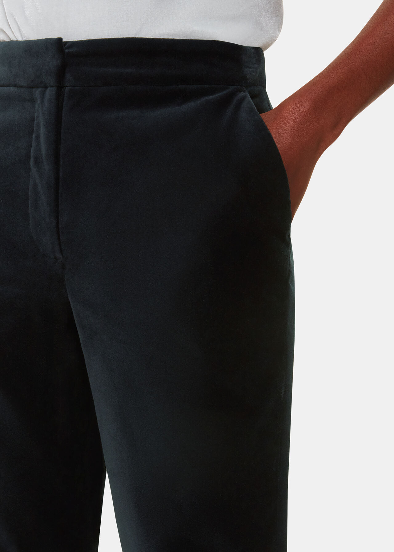 Helena Velvet Straight Trouser