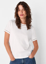 Broderie Trim Detail Tee