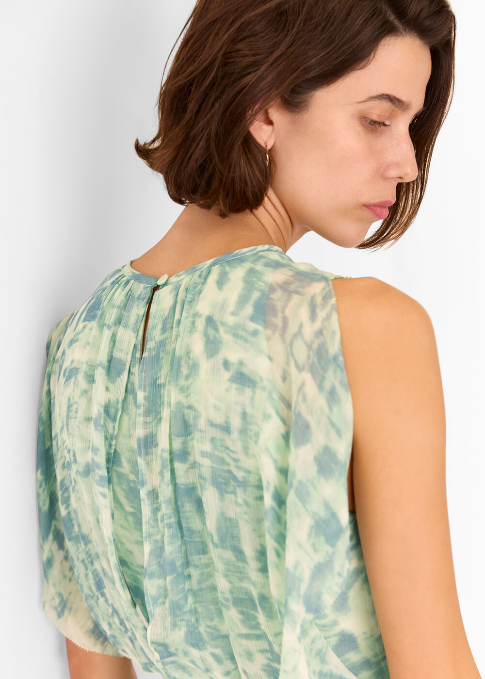 Dashed Brush Marks Midi Dress