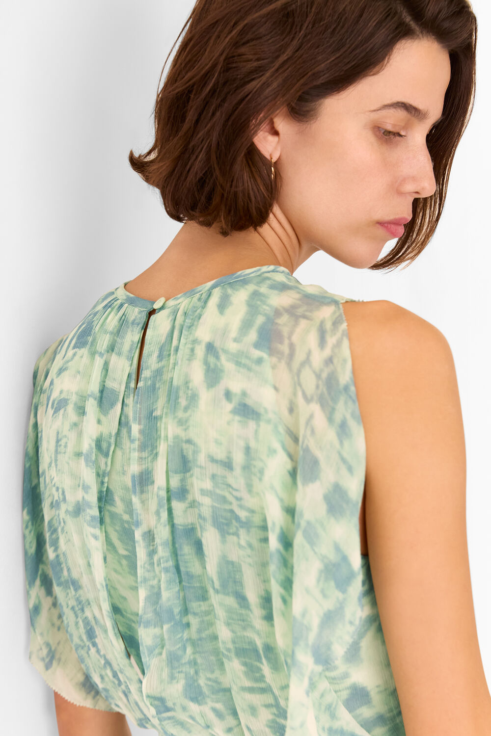 Dashed Brush Marks Midi Dress