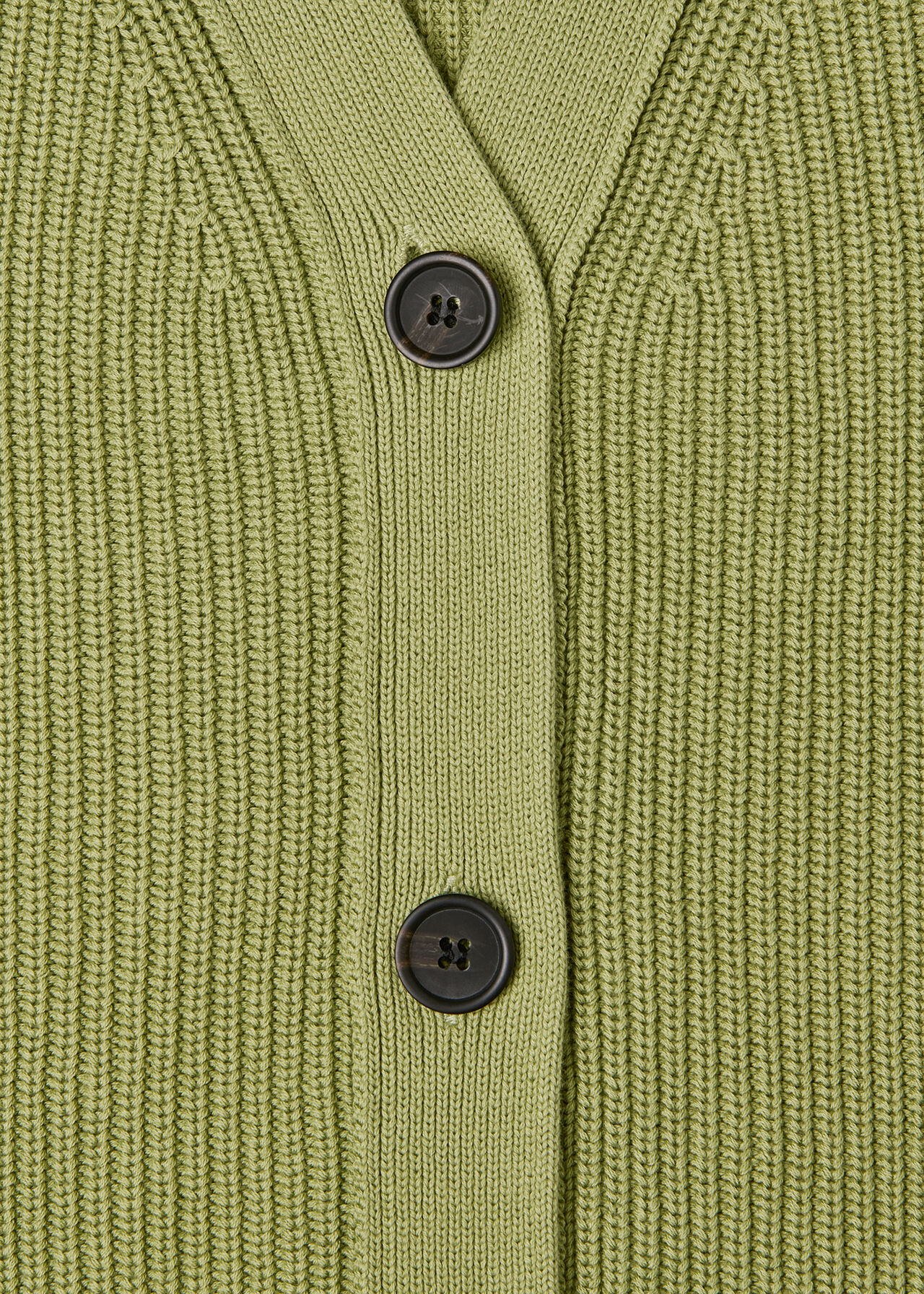 Whistles Green Nala Cotton Cardigan