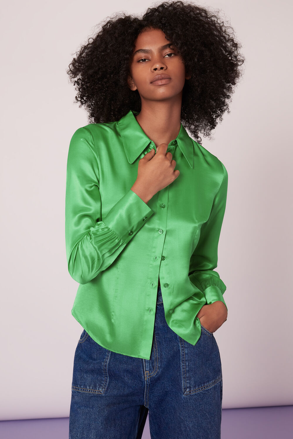 Hallie Silk Mix Shirt