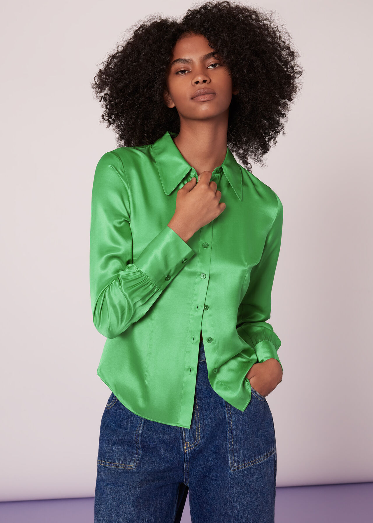 Hallie Silk Mix Shirt