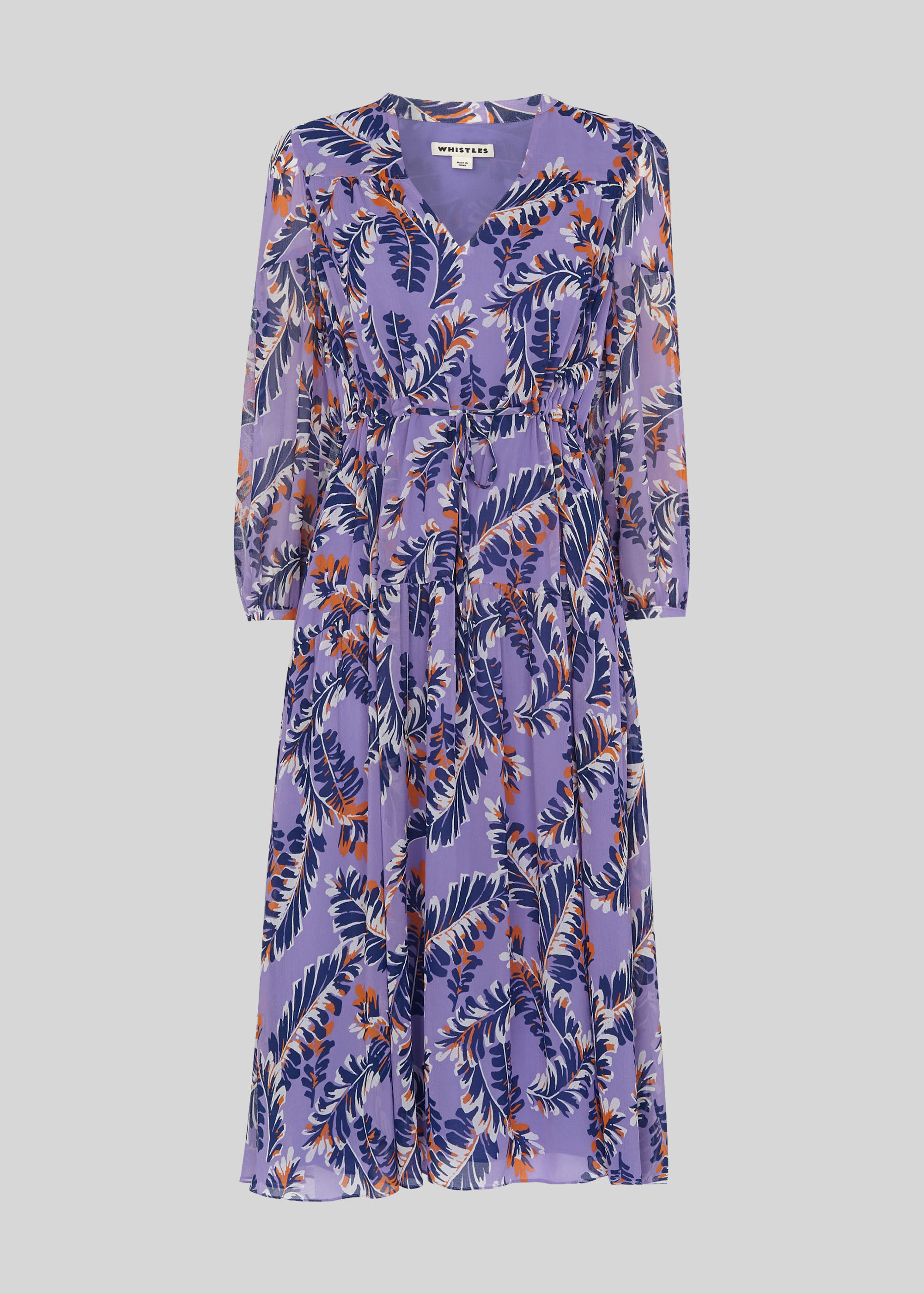 whistles josephine print midi dress