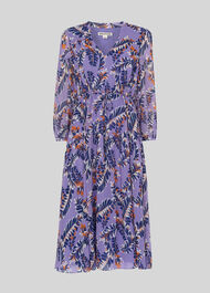 Josephine Print Midi Dress Multicolour