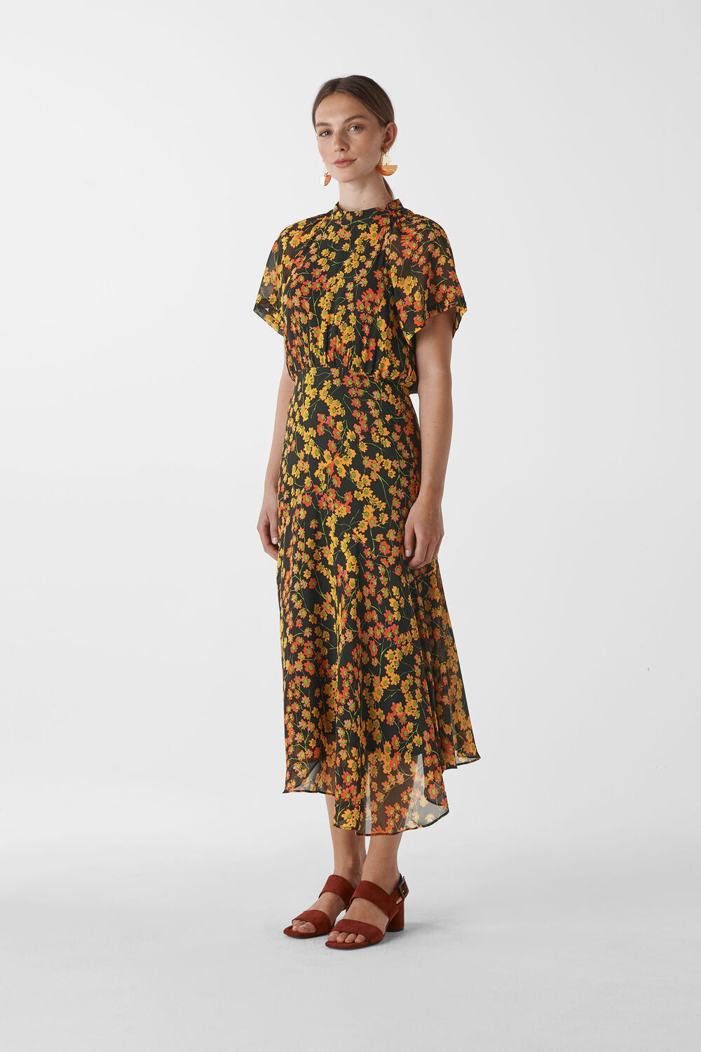 Daisy Print Stine Dress Multicolour