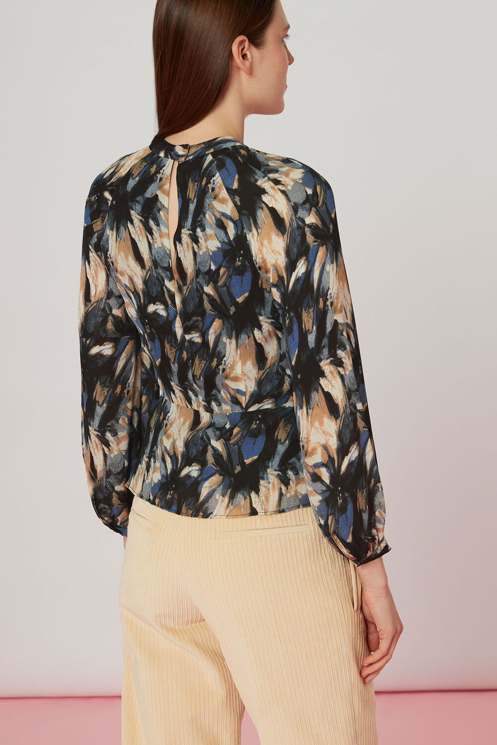 Storm Floral Silk Blouse