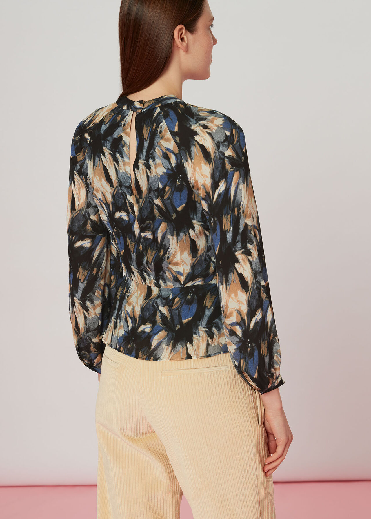 Storm Floral Silk Blouse