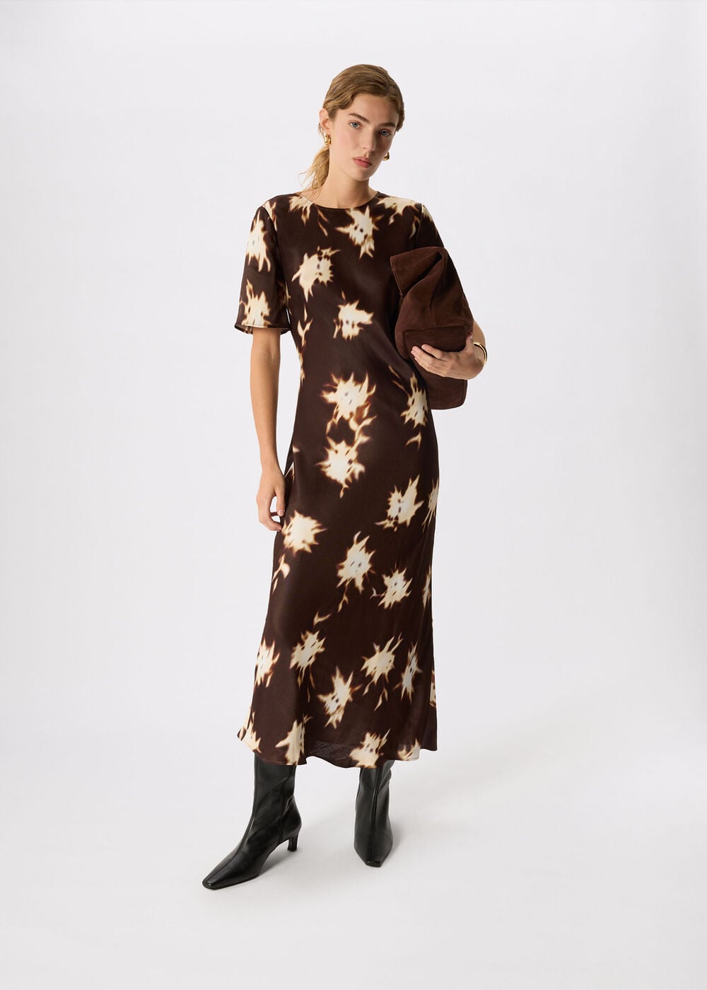 Shadow Floral Midi Dress