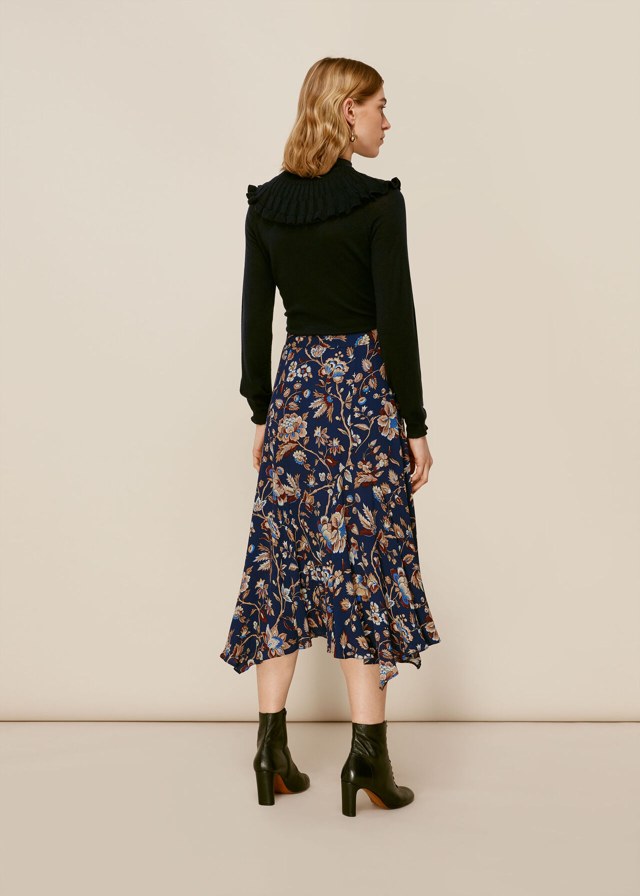 Prairie Blossom Print Skirt Blue/Multi