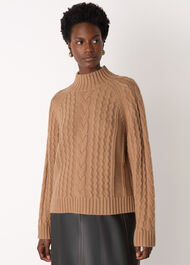 Cable Wool Mix Detail Knit