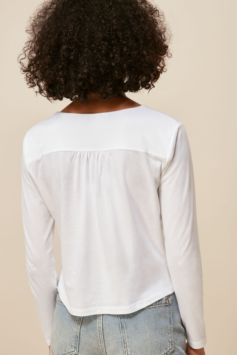 Sabrine Button Front Top
