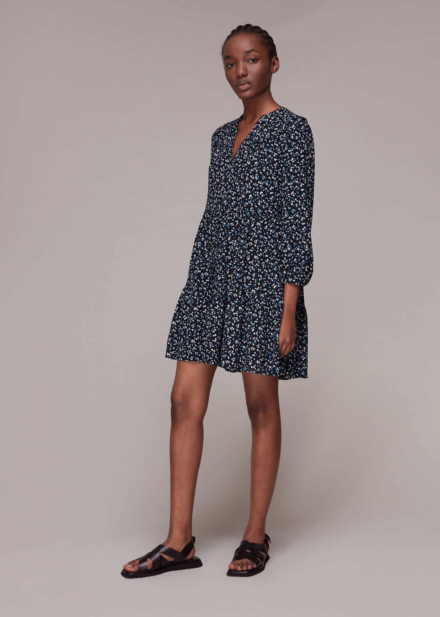 Multicolour Delicate Floral Print Dress WHISTLES