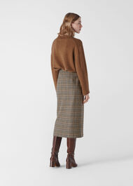 Houndstooth Pencil Skirt Multicolour