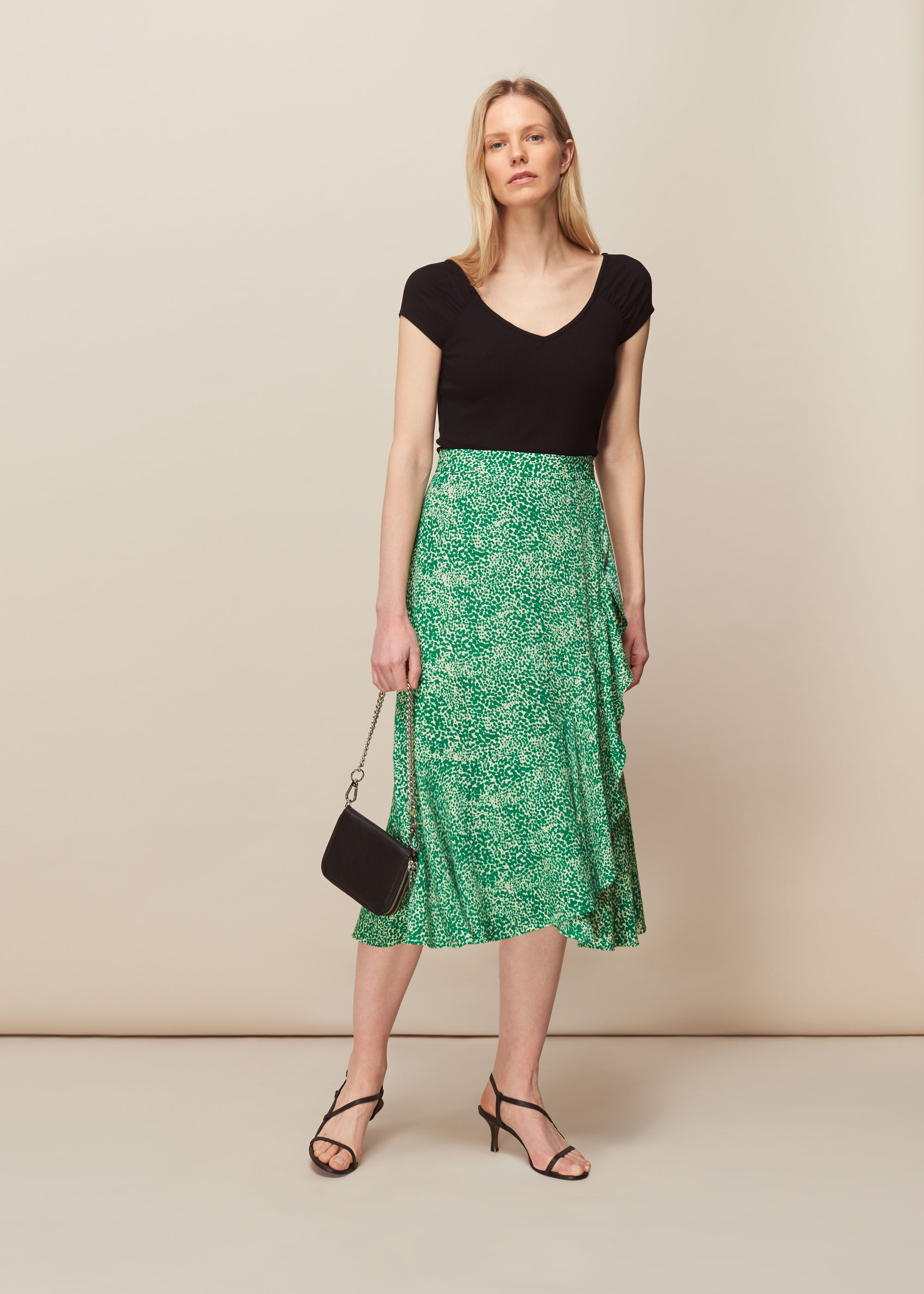 Animal print midi skirt whistles hot sale