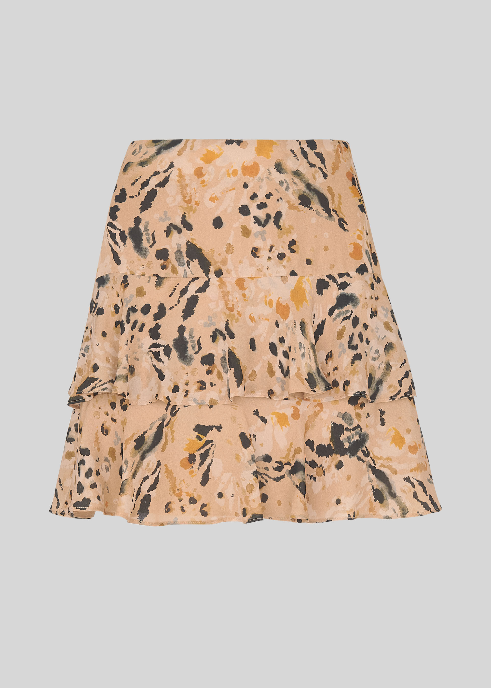 Whistles mini leopard tiered skirt top