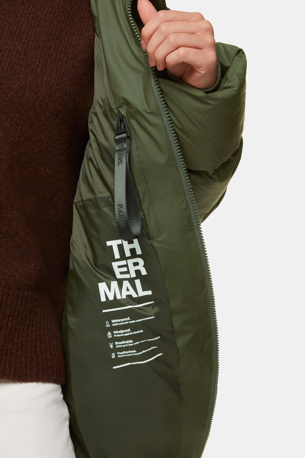 Dark Green Rains Alta Longer Puffer