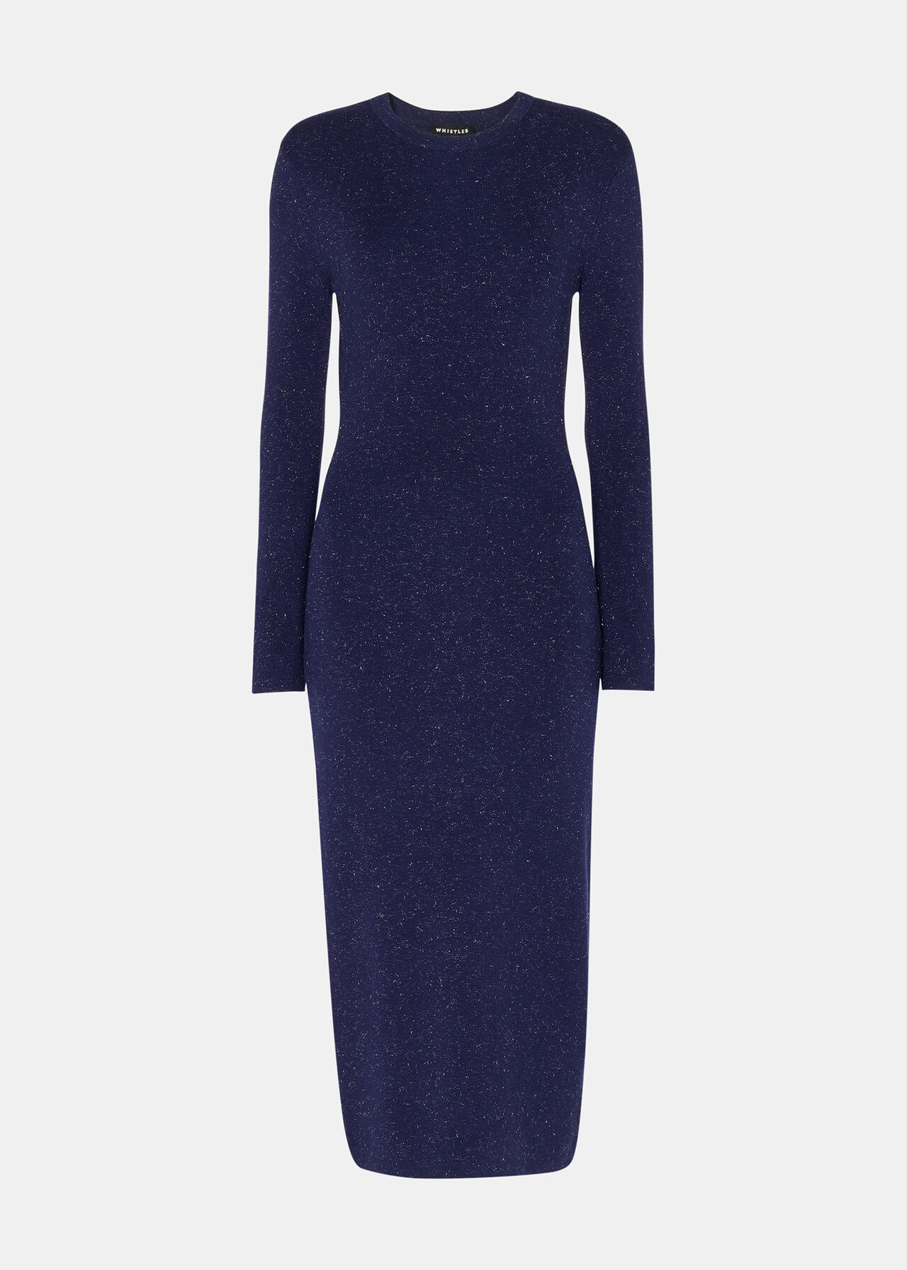 Navy Annie Sparkle Knit Dress | WHISTLES