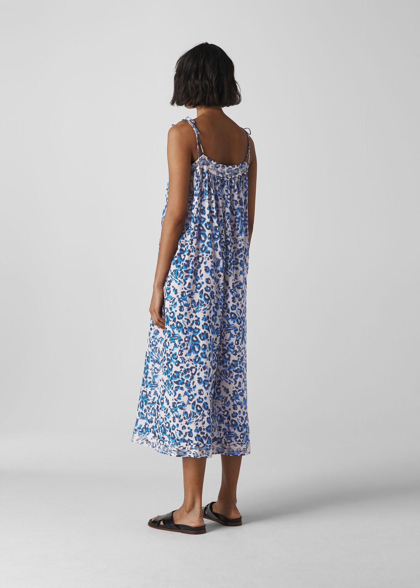 Blue/Multi Animal Print Beach Jumpsuit WHISTLES