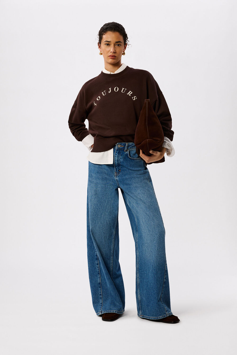 Chocolate Toujours Relaxed Cotton Sweat