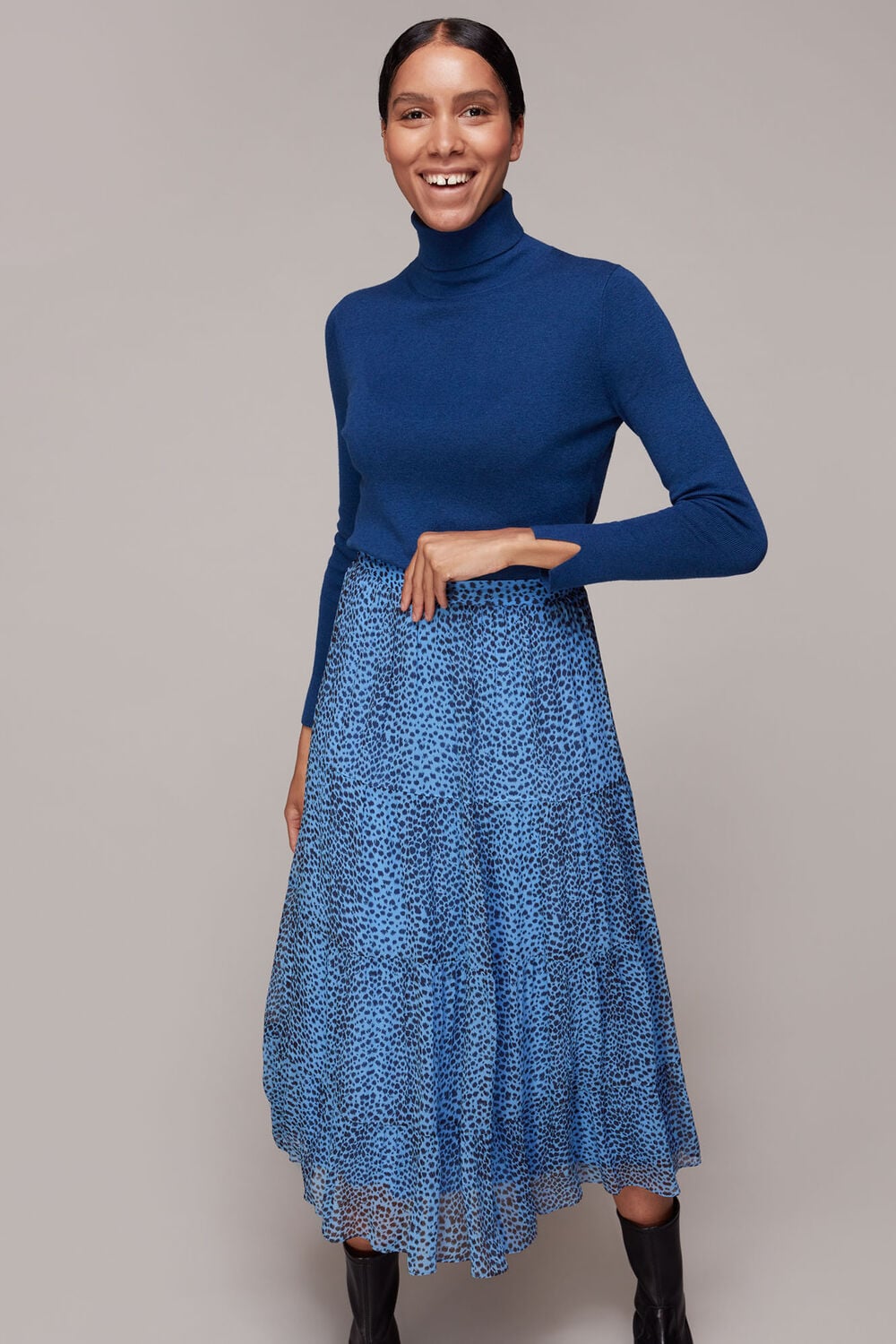 Gradient Animal Print Skirt