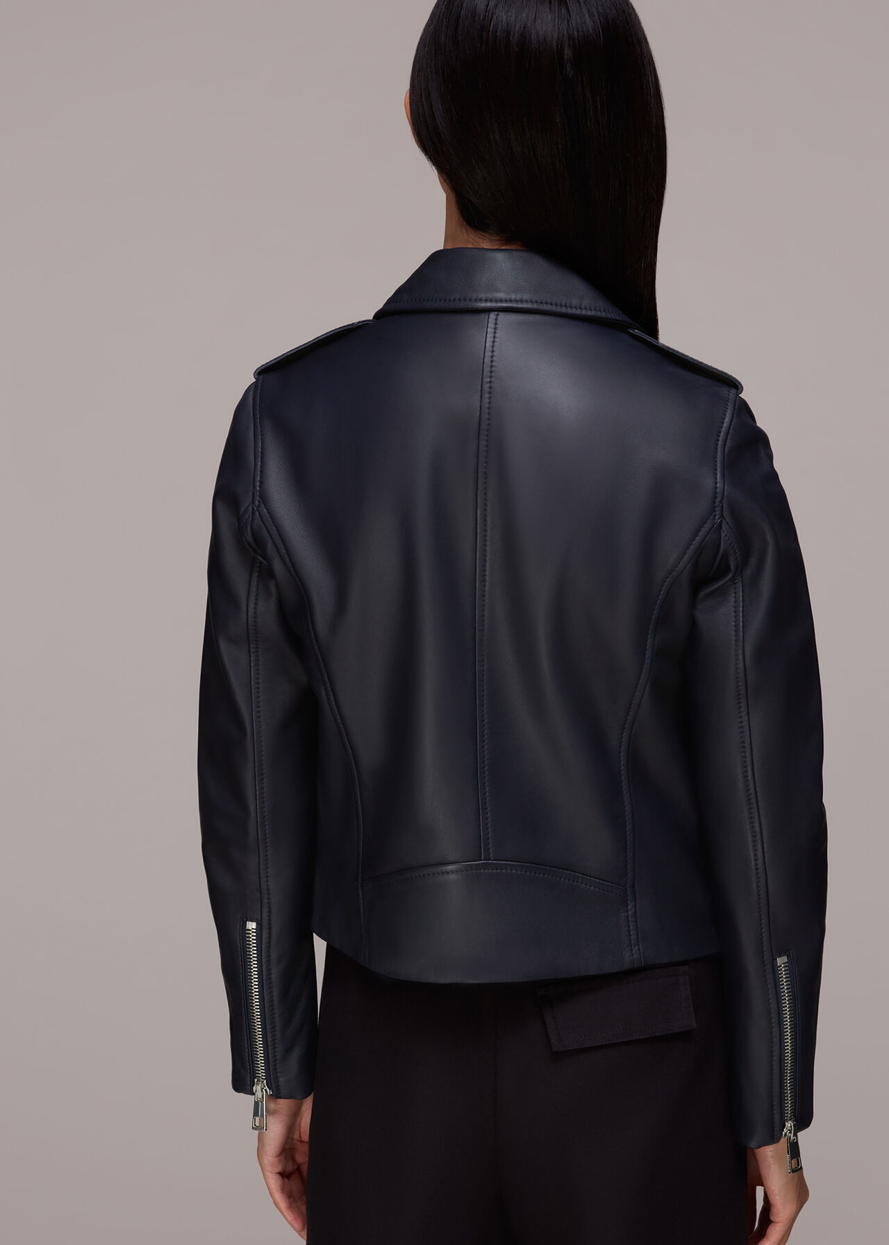 Agnes Pocket Leather Jacket