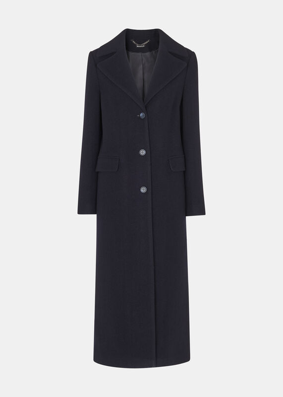Navy Amalia Longline Coat