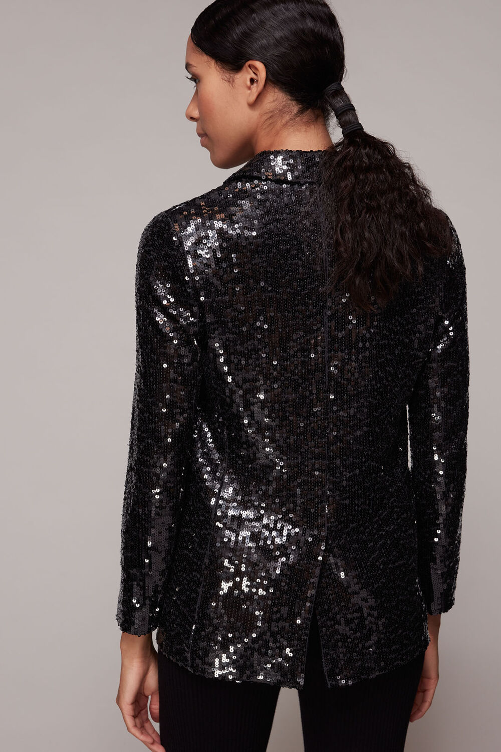 Sequin Double Breasted Blazer