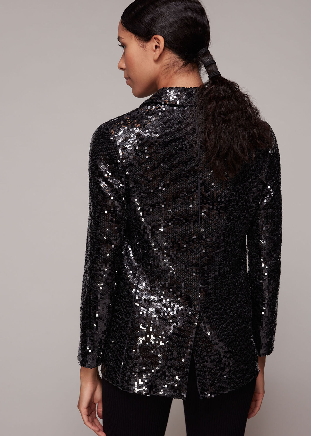 Sequin Double Breasted Blazer