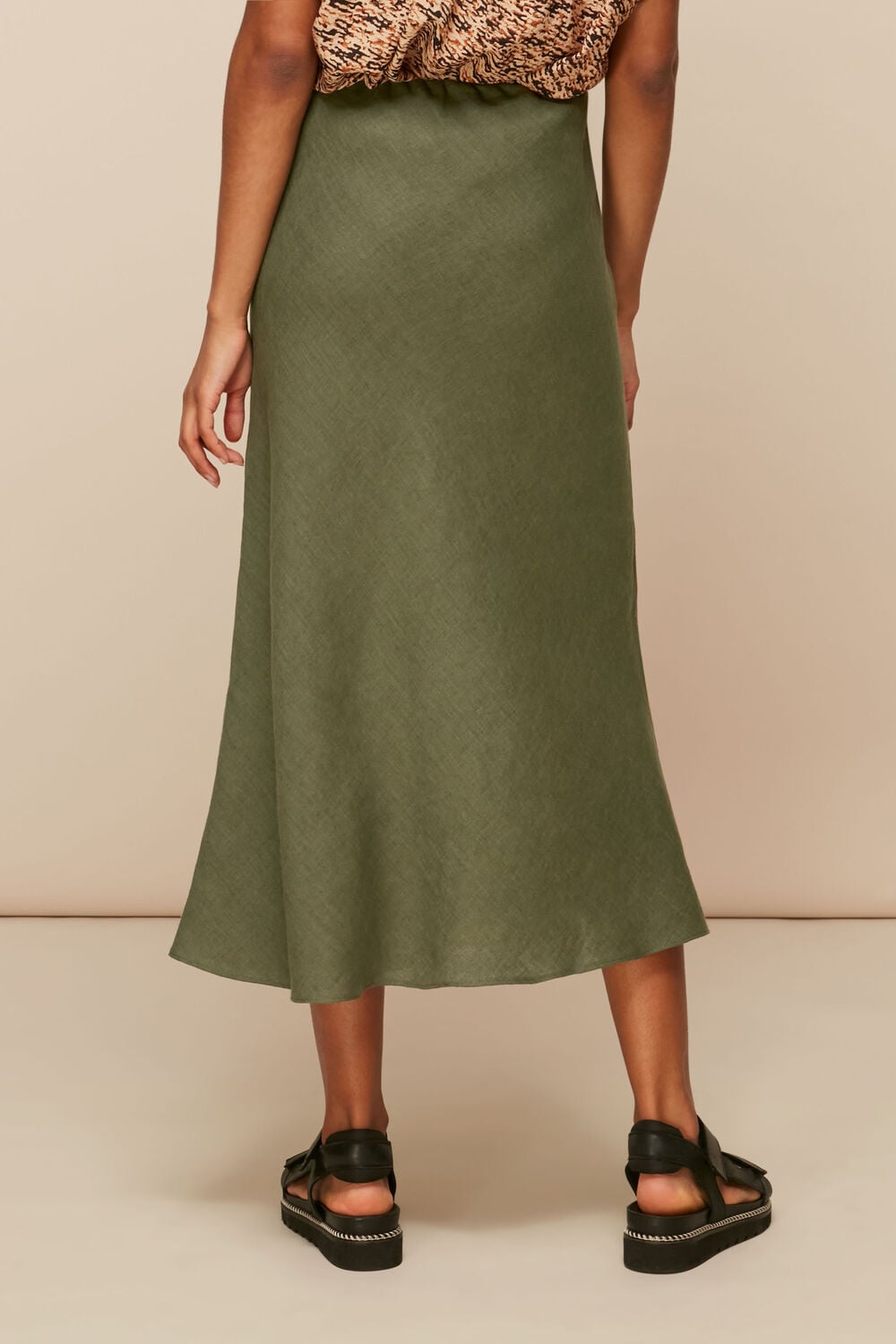 Linen Bias Cut Skirt