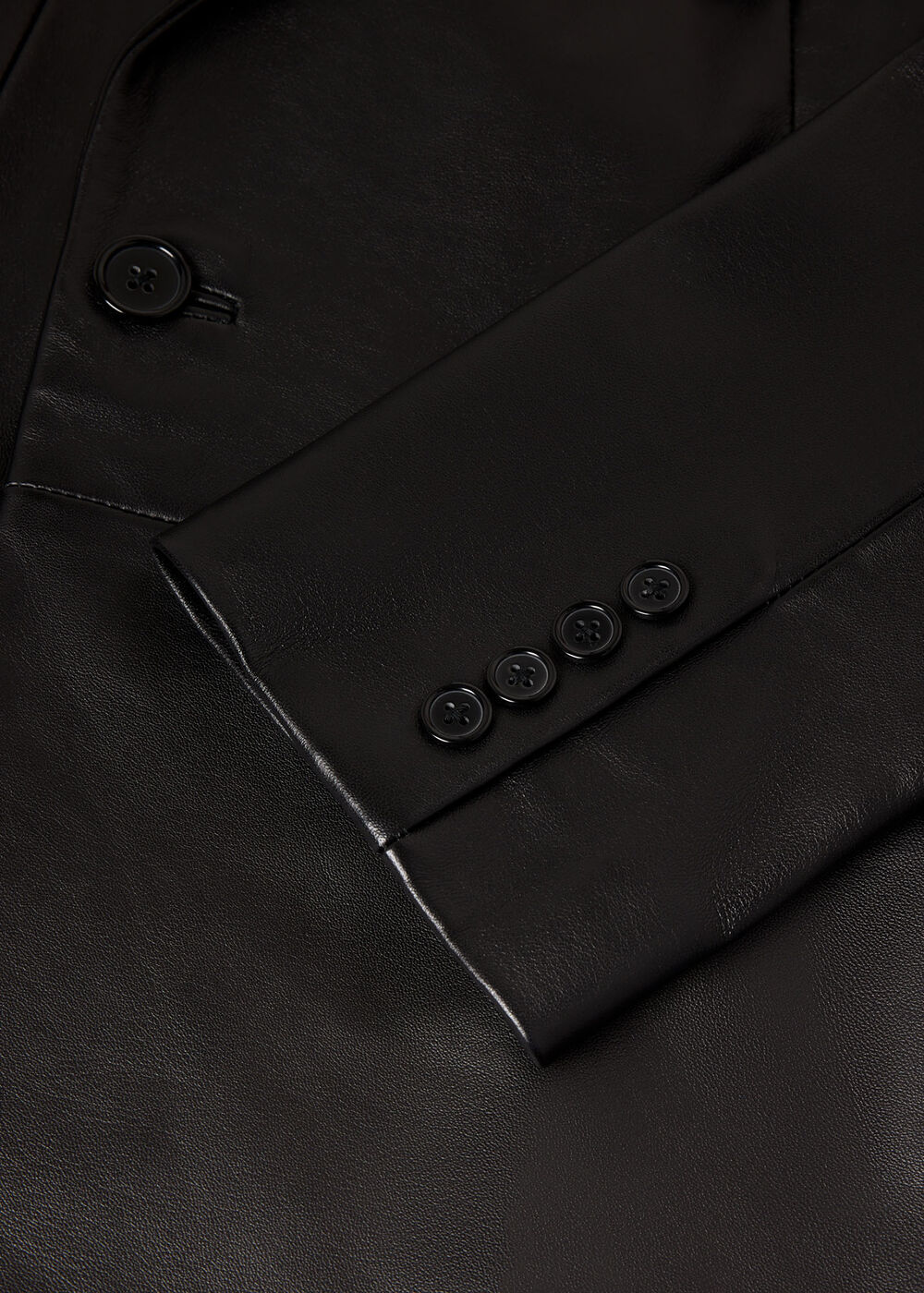 Aliza Waisted Leather Blazer