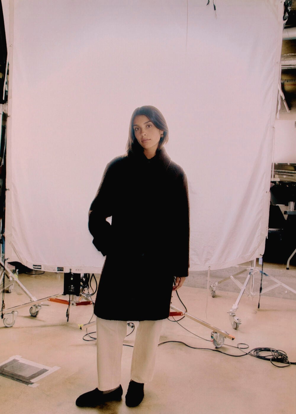 Brown Boucle Wool Car Coat