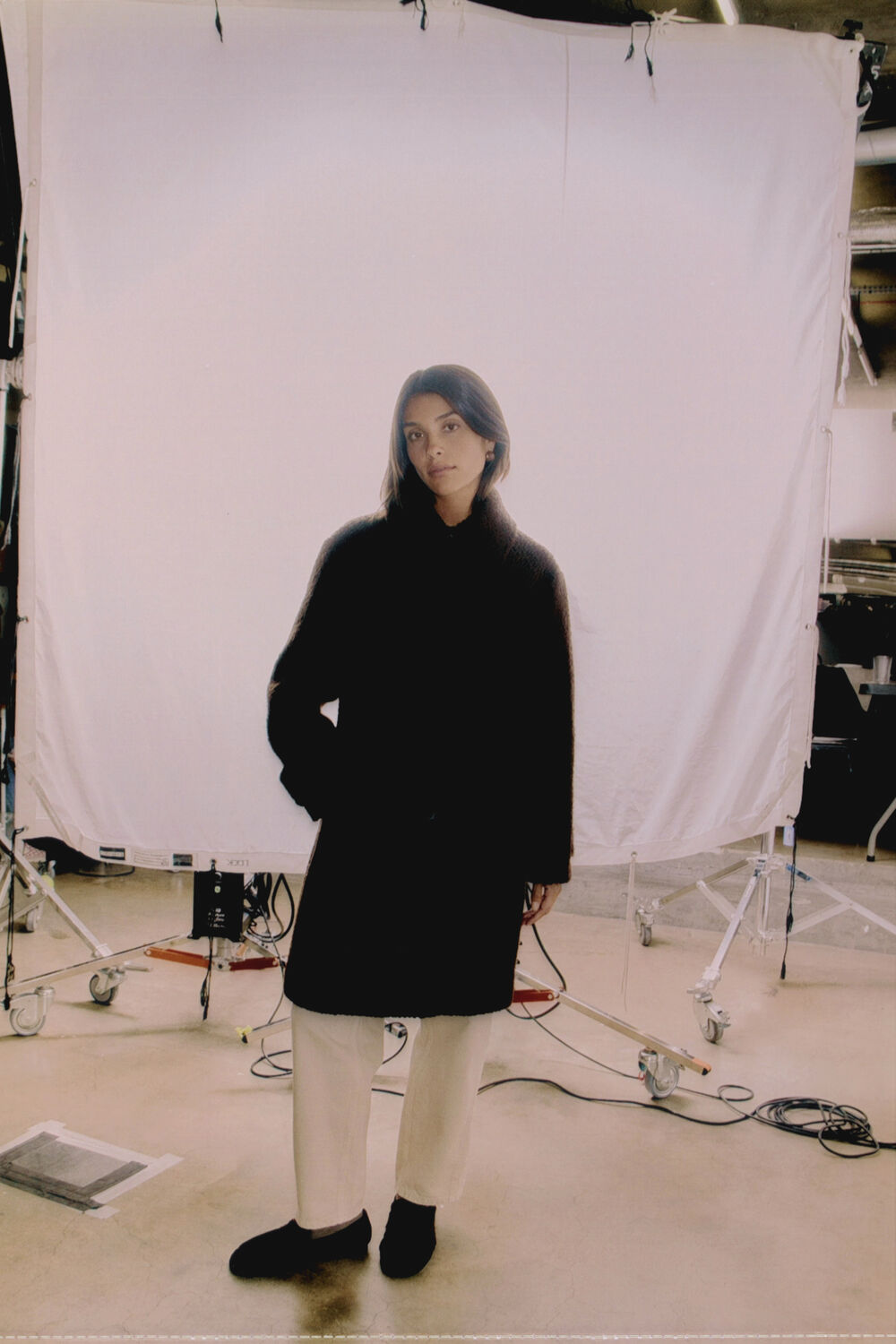 Brown Boucle Wool Car Coat