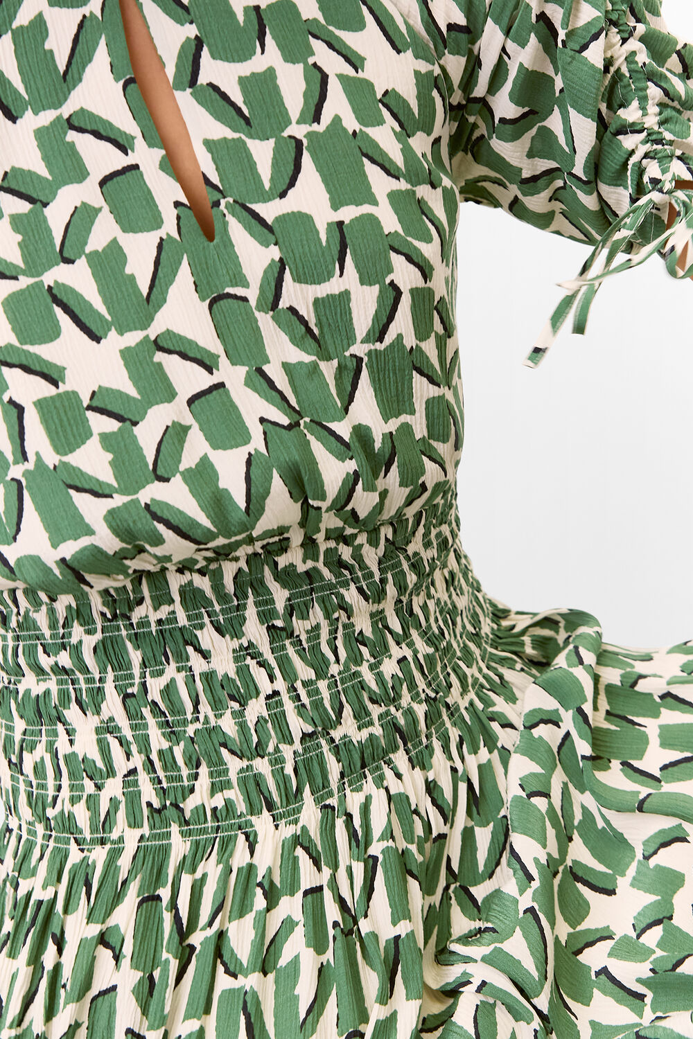 Abstract Squares Midi Dress