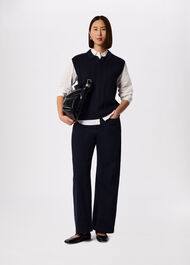 Wide Leg Casual Cotton Trouser