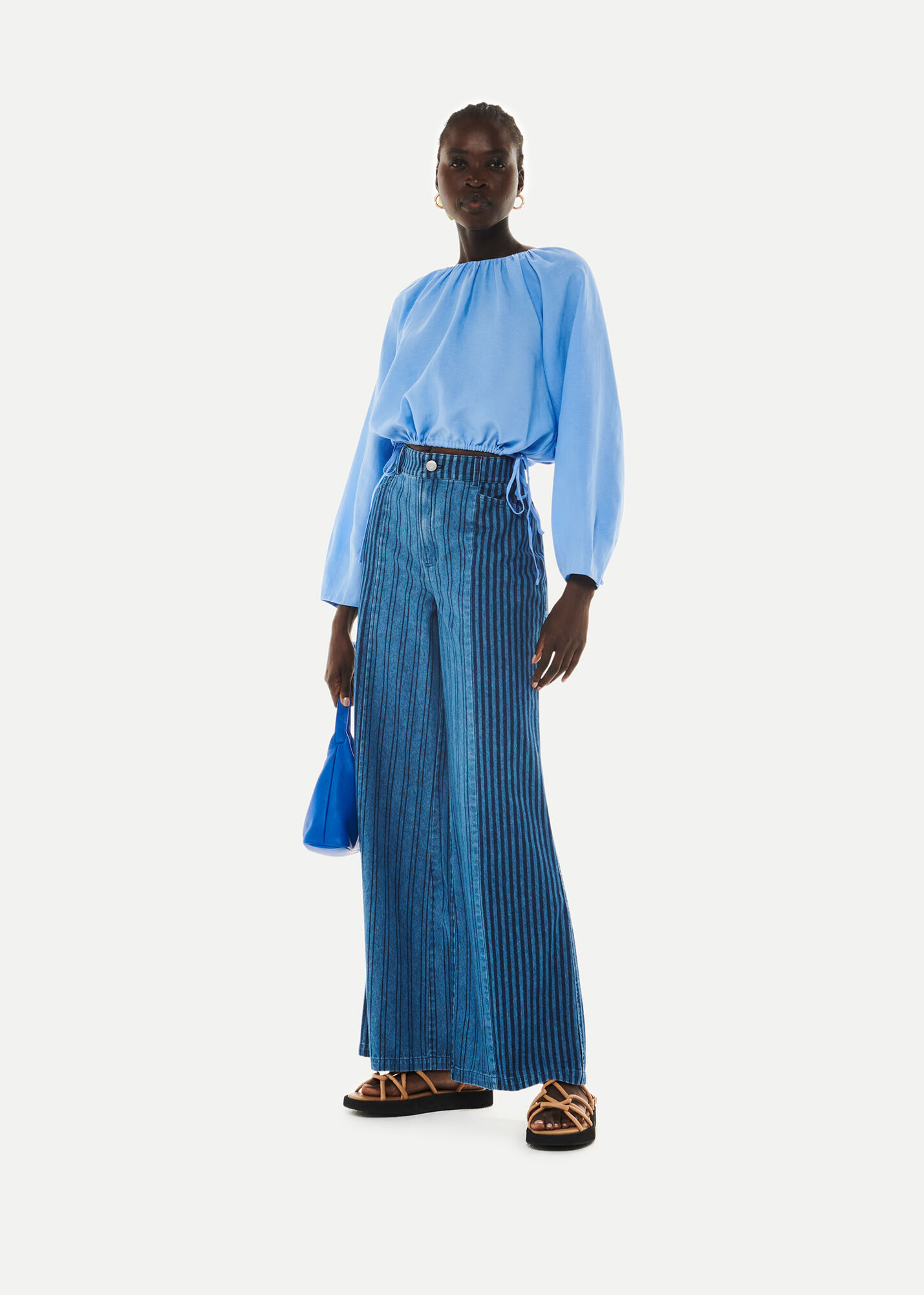 Pale Blue Nancy Top WHISTLES Whistles UK