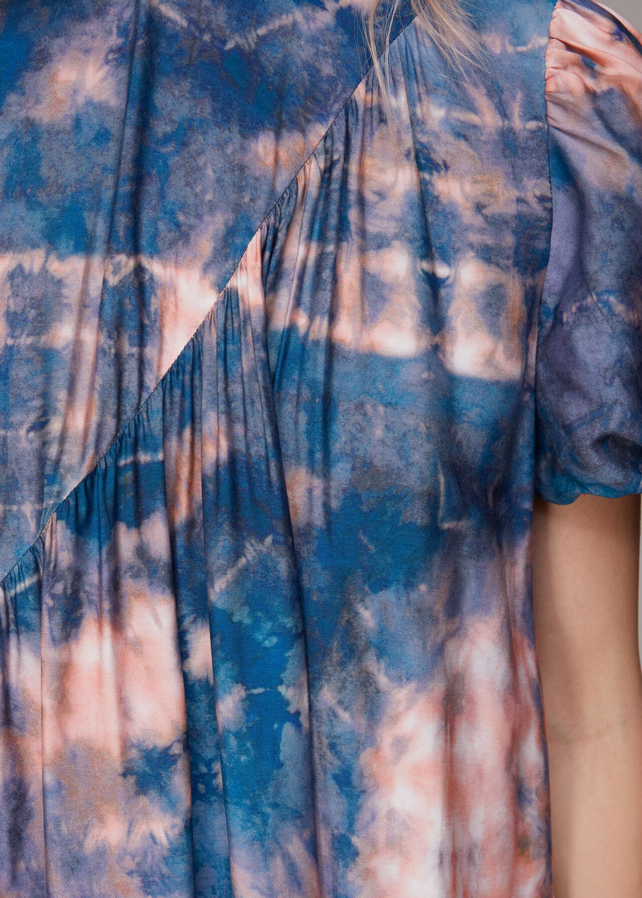 Mirrored Tie Dye Trapeze Dress
