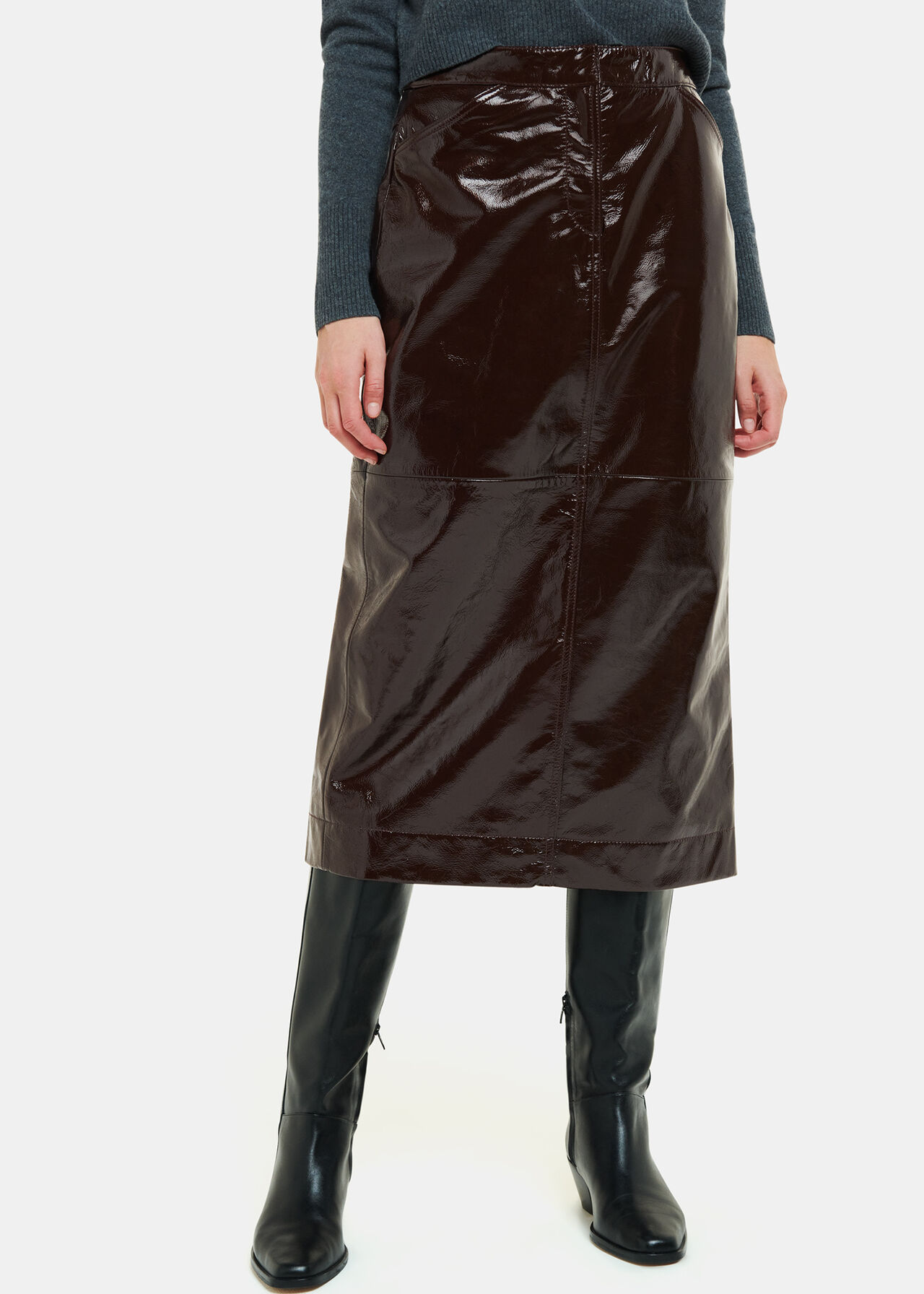 Rachel Patent Leather Skirt