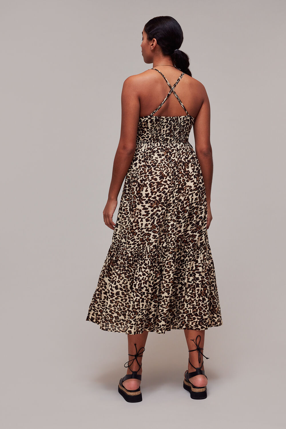 Animal Tie Front Beach Dress