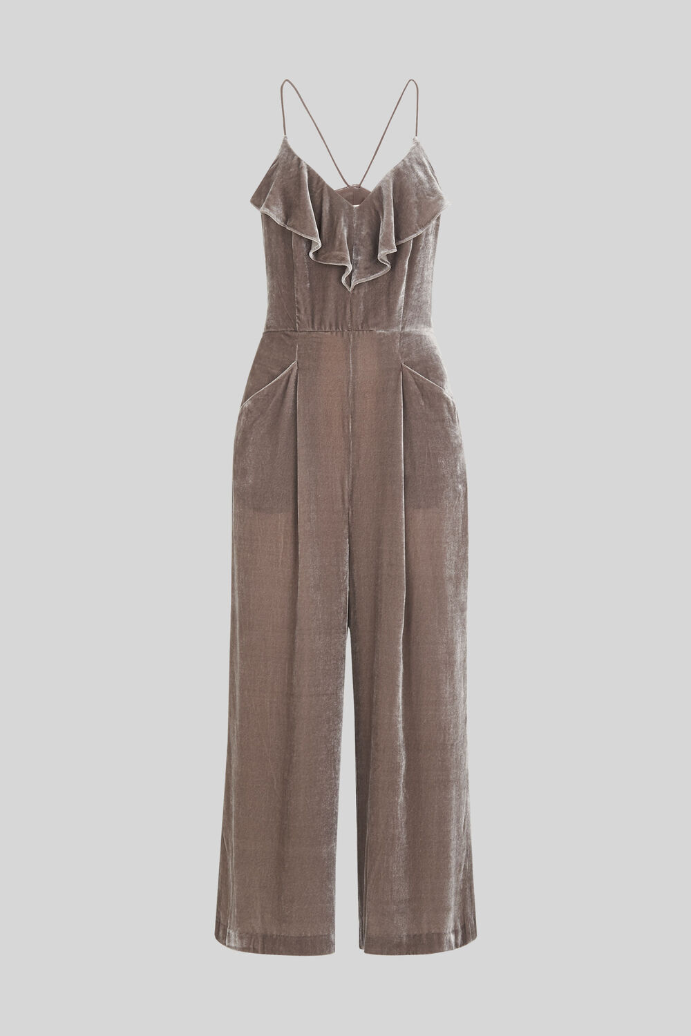 Florence Velvet Jumpsuit Silver