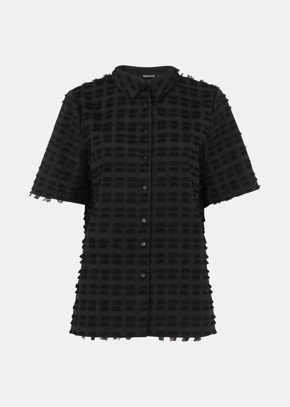 Black Cami Fringe Shirt