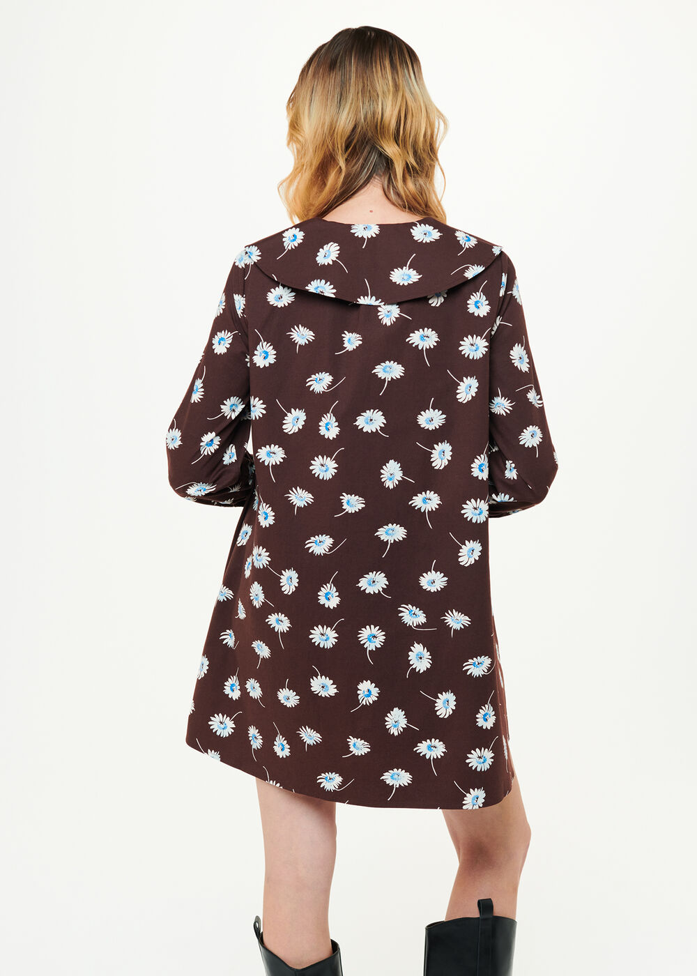 Watercolour Daisy Poplin Dress