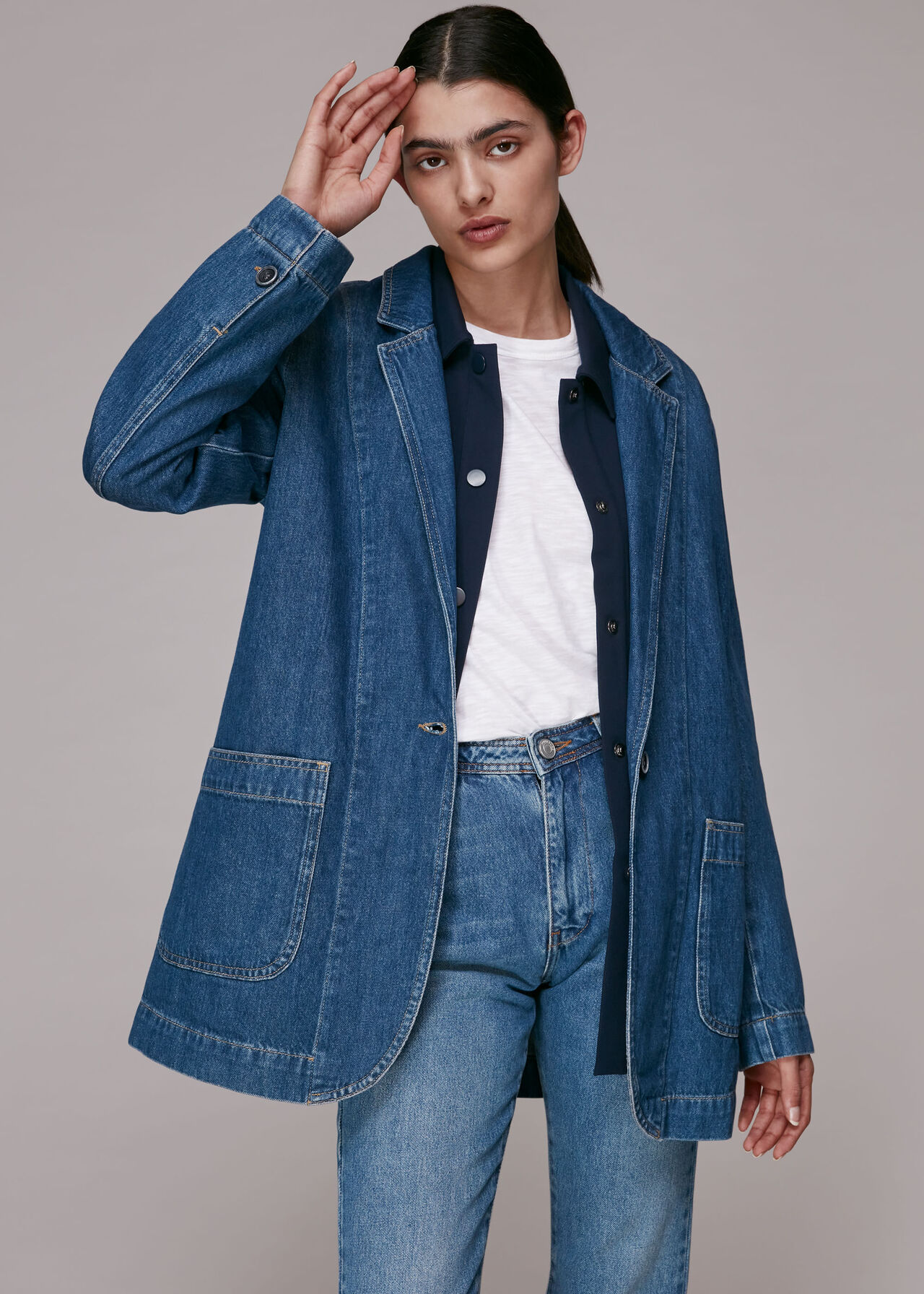Denim Boyfriend Blazer