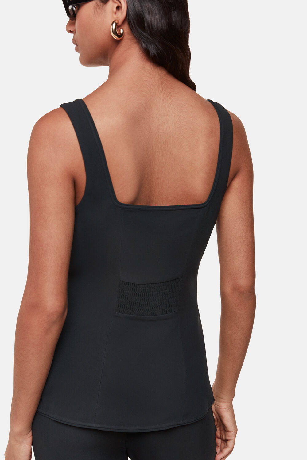 Black Sofia Crepe Waistcoat