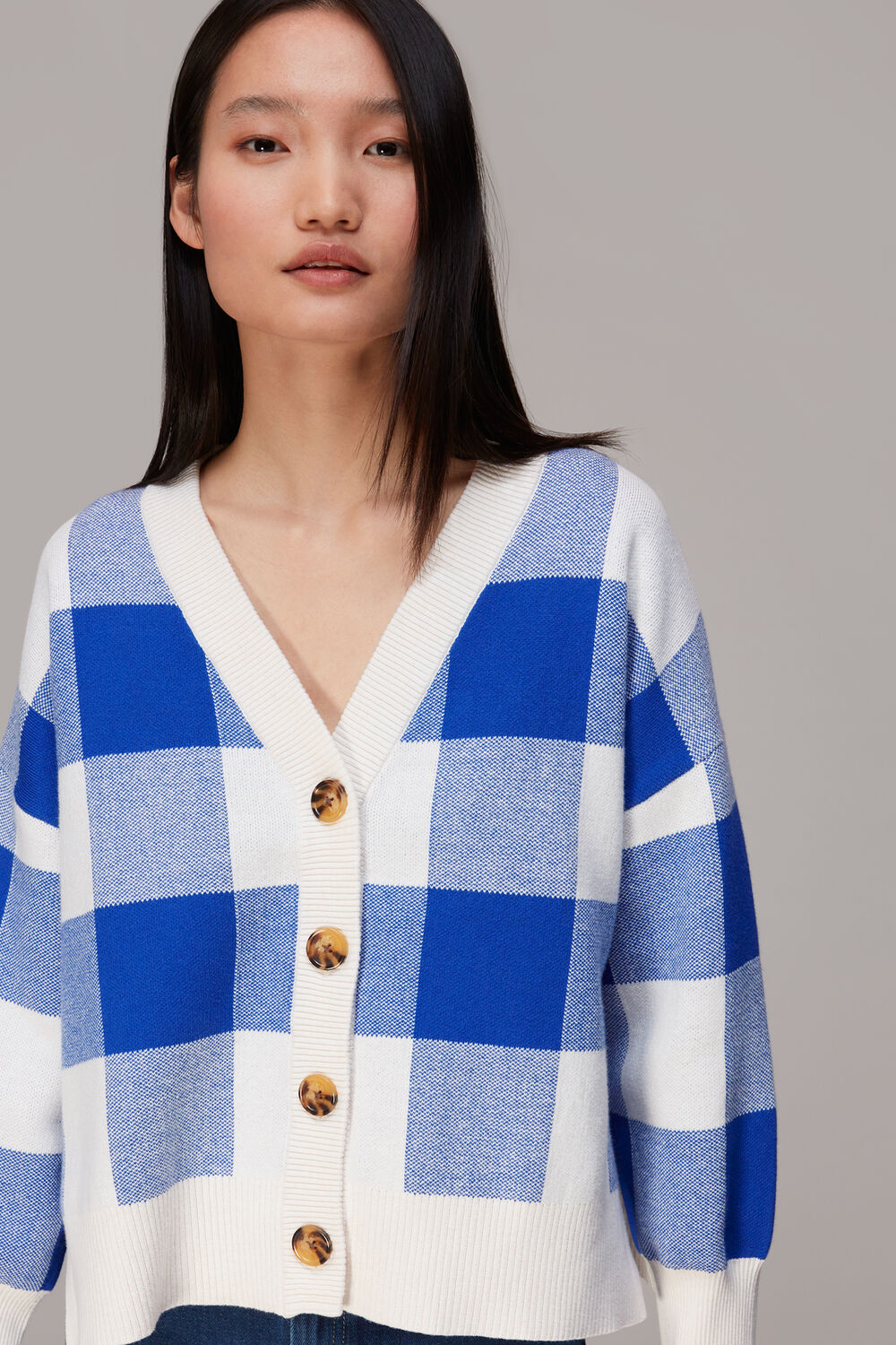 Suki Checked Cardigan