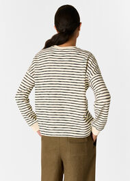 Textured Stripe Jersey Top