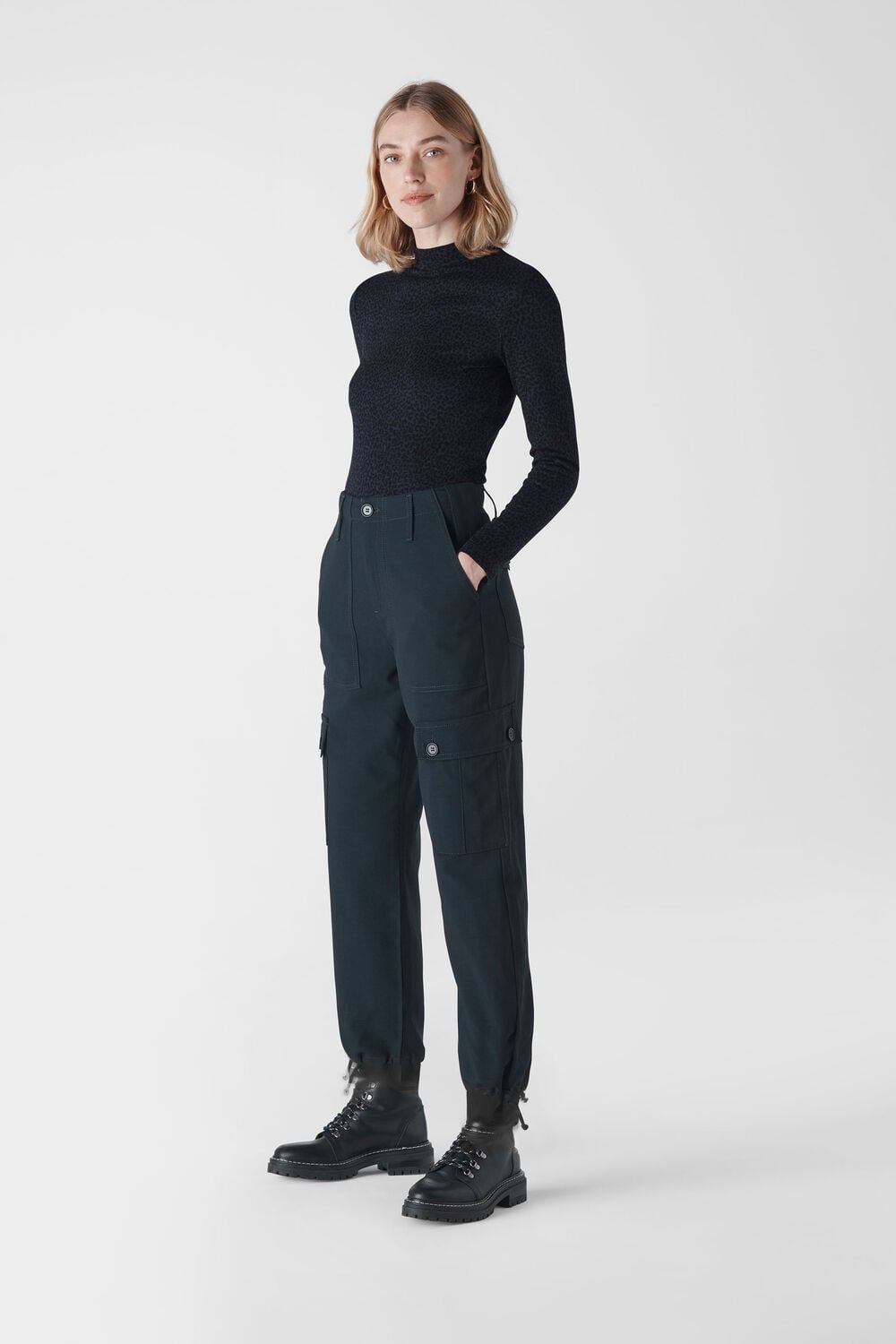 Mini Animal Jacquard Top Navy/Multi