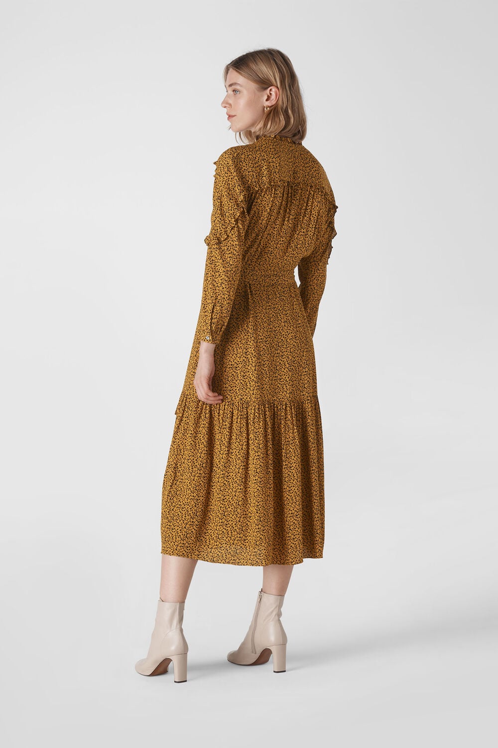 Renee Autumn Floral Dress Yellow/Multi